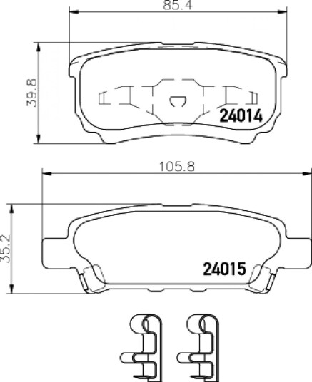 Bremseklosser HELLA 8DB 355 010 811