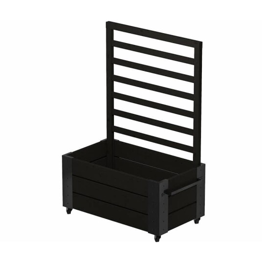 Blomsterkasse PLUS Cubic med Espalier og Hjul