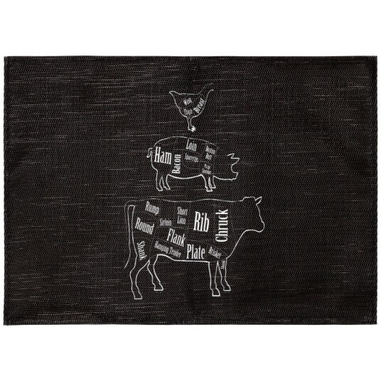 Erwin M. Bordbrikke Tenoris Animal; 33x45 cm (BxL); Svart; 4 Stykk / Forpakning