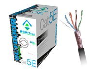 Alantec - Samlet Kabel - 305 M - Foliebelagt Uskjermet Tvinnet Kabelpar (F/Utp) - Cat 5E - Utendørs Solid - Svart