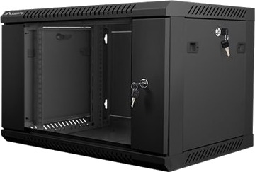 Lanberg Rack Skap Veggmonterbar Svart Ral 9004 6U 19"
