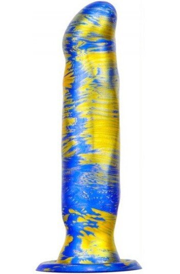 Metallic Fantasy Dildo Marbex Blue/Gold 19 cm
