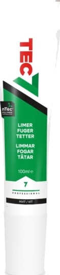 Tec7 Monteringslim Og Fugemasse Hvit 100ml