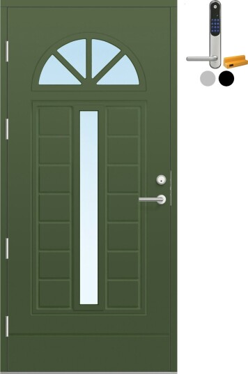 Ytterdør Bygg1 Fjell 13 Klarglass med Yale Entrus