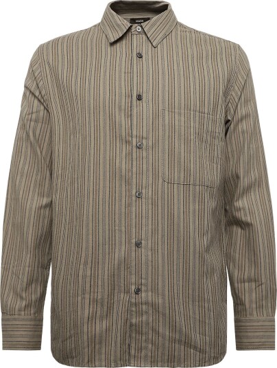 Mads Nørgaard Flannel Stripe Sune Shirt   OVERLAND TREK/SKY CAPTAIN/TAMA   XL