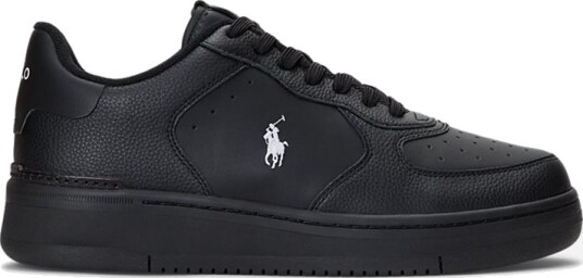 Ralph Lauren Masters Court Leather Sneaker - Black/black/white Pp