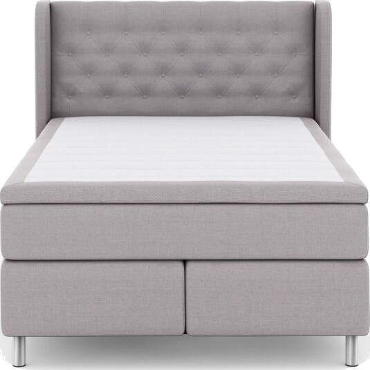 Select No 6 Komplett Sengepakke 140x200 Fast Memory/Pocket Lysegrå/Metallben