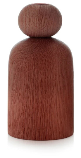 Applicata Shape ball vase Røkt eik