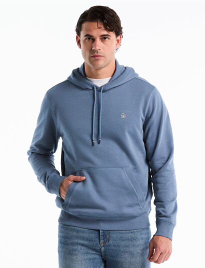 Original Penguin Org Flc Hoodie Stick Jumper Blue XXL