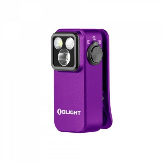 Lommelykt OLIGHT Oclip Pro   500 lm / 57 mm / Oppladbar Lilla