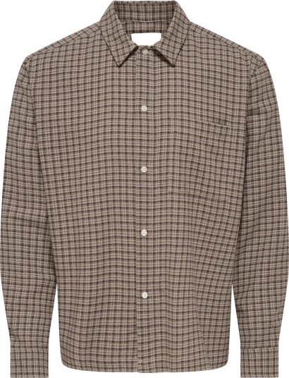 ONLY & SONS Onshale Flannel Check Shirt Rlx Fit TRAVERTINE S