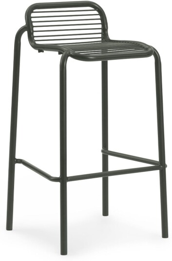 Normann Copenhagen Barstool 75 cm Dark Green - Utendørs Barstoler - Simon Legald - grønn Metall Normann Copenhagen Barstool 75 cm Dark Green - Utendørs Barstoler - Simon Legald - grønn Metall