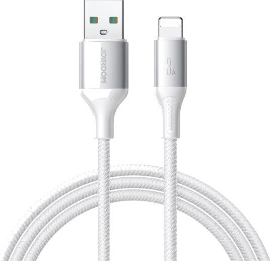 Joyroom Flash Series hurtigladekabel USB-A til Lightning 3A, 1m - hvit
