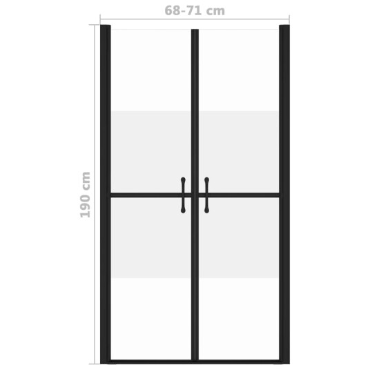 Dusjdør halvfrostet ESG (68-71)x190 cm Dusjdør halvfrostet ESG (68-71)x190 cm