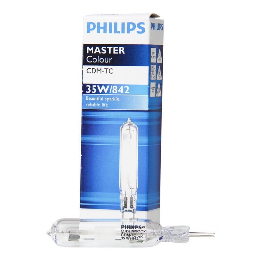 Philips MASTERColour G8.5 CDM-TC 35W - 842 kald hvit Philips MASTERColour G8.5 CDM-TC 35W - 842 kald hvit