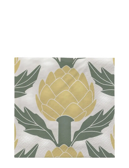 Broste Copenhagen Artichoke Paper Napkin Multi/patterned L 33CM
