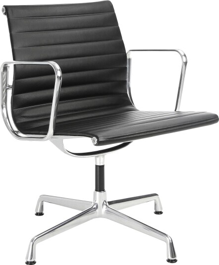 Vitra Aluminium EA 108 Kontorstol med Svingbar Sort/ Krom Vitra Aluminium EA 108 Kontorstol med Svingbar Sort/ Krom