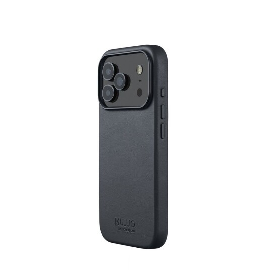 Mujjo MagSafe Lommebokdeksel i Skinn for iPhone 17 Pro - Basalt