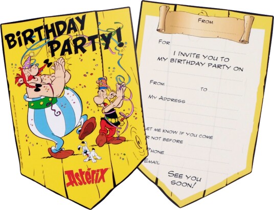 Chaks Invitasjonskort Asterix 8-pakning 12819-AX