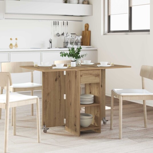 vidaXL Spisebord 115 x 70 x 75 cm Konstruert tre Artisan eik vidaXL Spisebord 115 x 70 x 75 cm Konstruert tre Artisan eik
