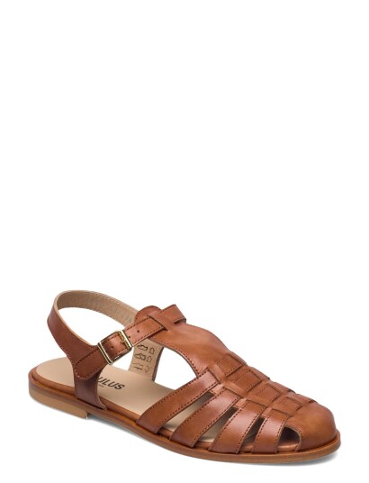 ANGULUS Sandals Flat Closed Toe Op Brown 39.5 ANGULUS Sandals Flat Closed Toe Op Brown 39.5