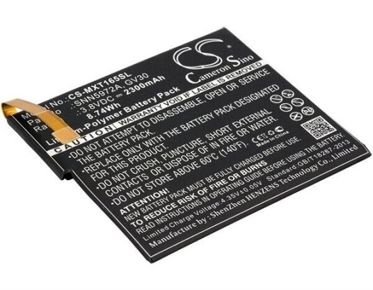 Motorola Moto Z Droid Edition XLTE batteri (2300 mAh 3.8 V, Sort)