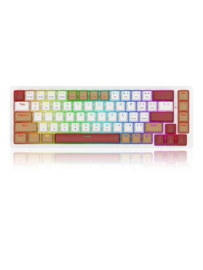REDRAGON K677WLR RGB PRO Rammus keyboard Gamingtastatur Engelsk USA Hvit REDRAGON K677WLR RGB PRO Rammus keyboard Gamingtastatur Engelsk USA Hvit