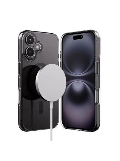CRONG Clear MAG Pro   iPhone 16 MagSafe Case Black