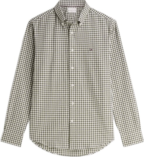 Tommy Hilfiger Flannel Gingham Dobby Khaki green XXL