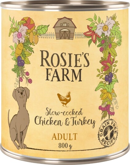 Rosie'S Farm Våtfôr Adult & Kylling Kalkun 24 X 800 G