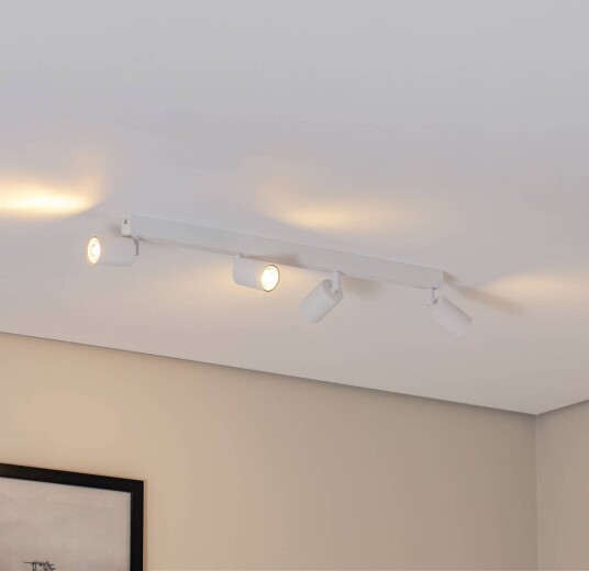 TK Lighting Top downlight hvit 83 cm 4 lyskilder metall GU10