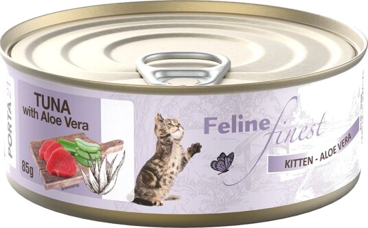 Feline Finest Våtfôr Til Katter Kitten Tunfisk Med Aloe 24 X 85 G