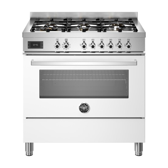 Bertazzoni Professional Series PRO96L1EBIT Gasskomfyr Hvit Bertazzoni Professional Series PRO96L1EBIT Gasskomfyr Hvit