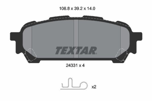 Bremseklosser TEXTAR 2433101 Bremseklosser TEXTAR 2433101