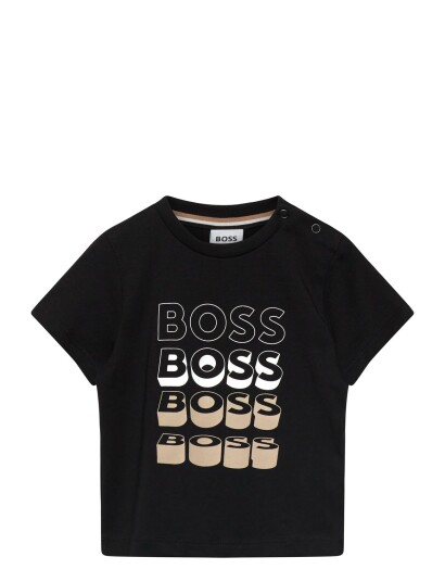 BOSS Short Sleeves Tee Shirt Black 86