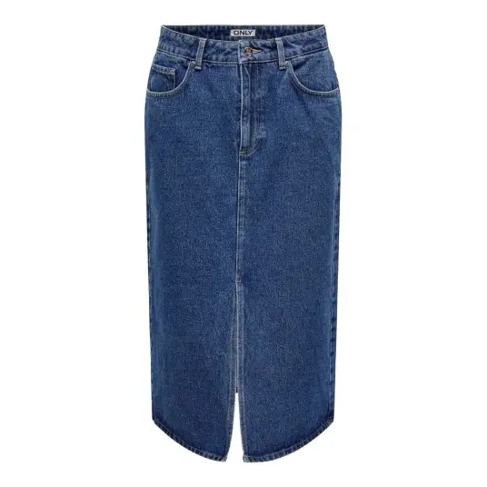 ONLY Bianca Midi Skirt Denim Medium Blue Denim M