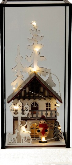 Konstsmide - B/O Glasslykt 10 LED 22,5 cm - Hvit