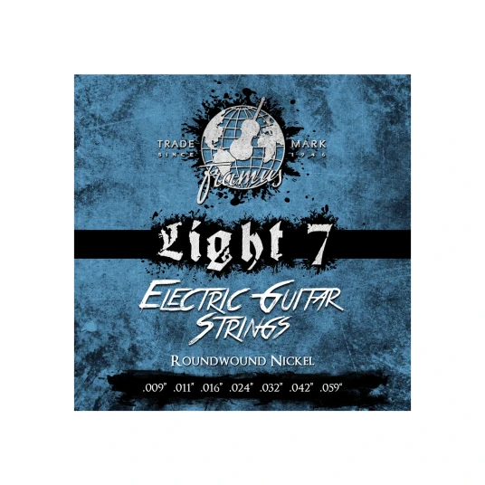 Framus Blue Label Nickel Plated Steel 009 059 7 String Light