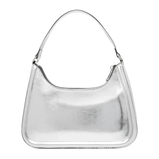 Calvin Klein Bold Ck Metallic Shoulder Bag - Silver - ONE SIZE
