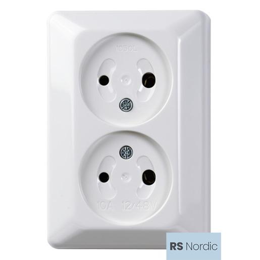 ELKO RS Nordic Dobbel påvegg 12/48V