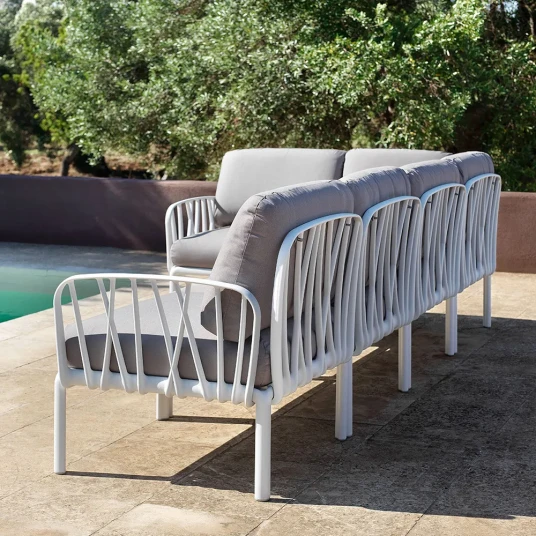 Nardi Komodo 5 hjørnesofa White Grigio Nardi Komodo 5 hjørnesofa White Grigio