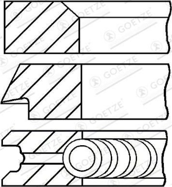 Stempelringsett GOETZE ENGINE 08-528500-00
