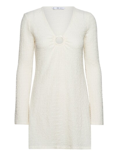 Mango | Textured Dress With Hoop Detail | S Mango | Textured Dress With Hoop Detail | S