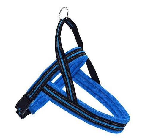 Blå Hundesele Med Refleks Og Padding