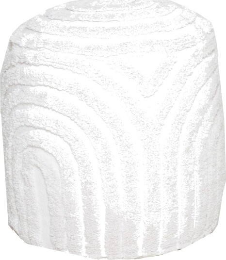 Mirello puff 45 cm rund Hvit Mirello puff 45 cm rund Hvit