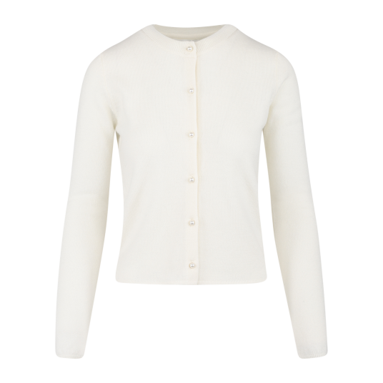 Candi Cardigan Cream L Short merino wool cardigan