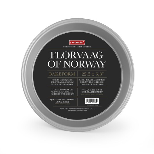 Bakeform Florvåg sølv Ø:22,5cm