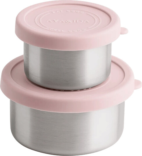 AYA&IDA Snack Containers Pink 100+200ML AYA&IDA Snack Containers Pink 100+200ML
