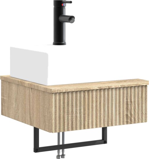 Vegghengt vask Sonoma eik 40 x 41 x 39 cm Konstruert tre Vegghengt vask Sonoma eik 40 x 41 x 39 cm Konstruert tre