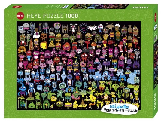 Heye Puslespill 1000 Doodle Rainbow